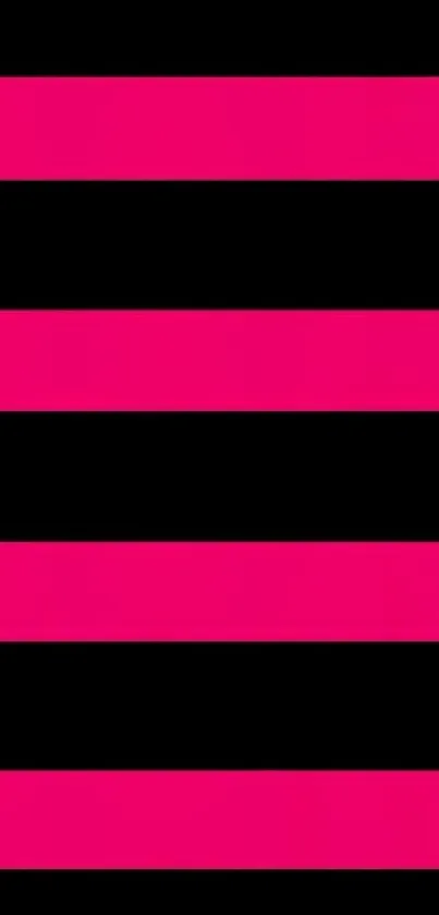 Vibrant pink and black striped wallpaper design.