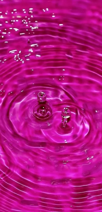 Vibrant pink rippling water mobile wallpaper.