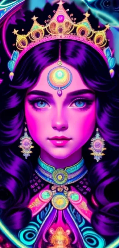 Vibrant Princess Art Wallpaper - free download