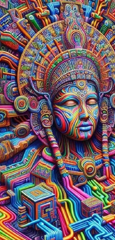 Colorful psychedelic artwork with intricate patterns.