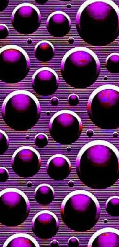 Purple 3D bubble wallpaper with dynamic design.