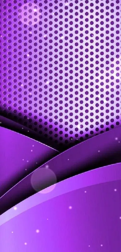 Purple abstract wallpaper with geometric design and layered patterns.