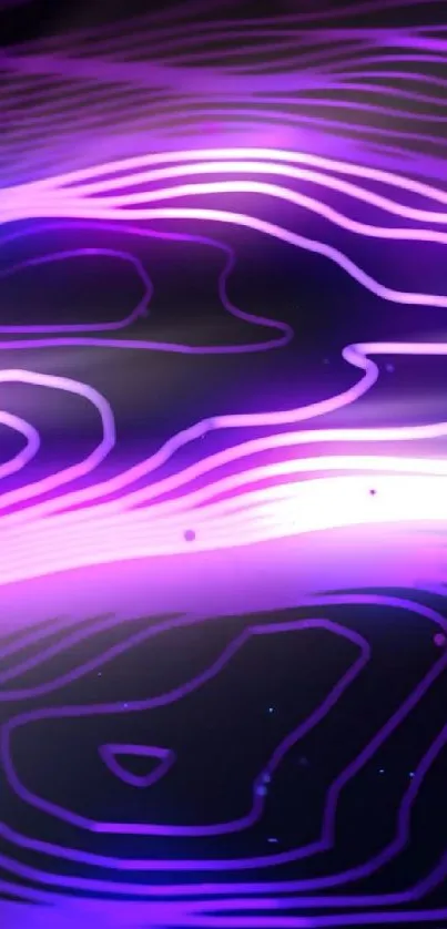 Purple abstract wallpaper with neon waves.