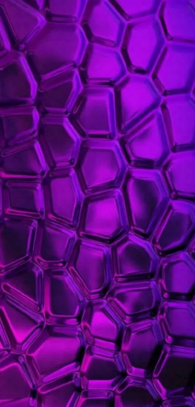 Purple hexagonal pattern abstract mobile wallpaper.