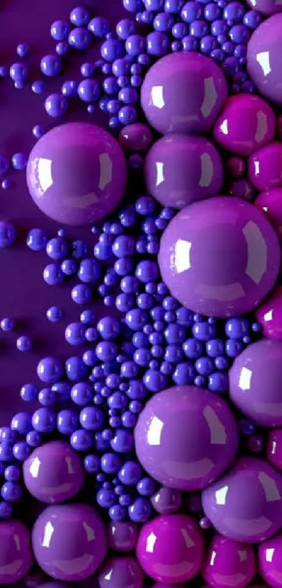 Vibrant purple and pink spherical mobile wallpaper.