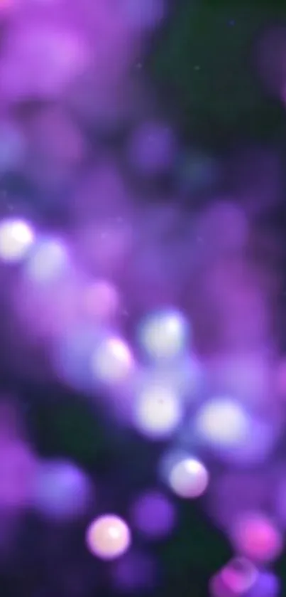 Abstract purple bokeh mobile wallpaper with vibrant colors.