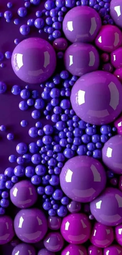 Vibrant purple bubbles on abstract background.