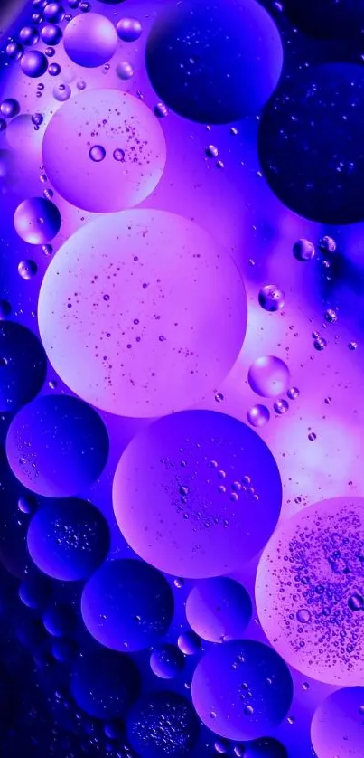 Abstract purple bubble wallpaper with artistic design.