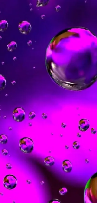 Vibrant purple bubbles abstract wallpaper for phones.