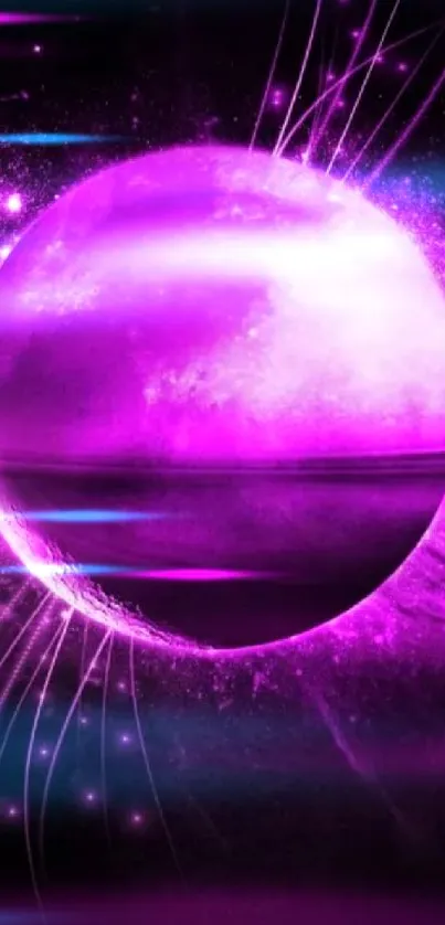 Purple cosmic sphere with glowing aura.