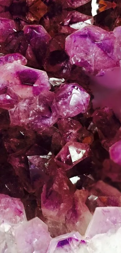 Vibrant purple crystal design wallpaper for mobile phones.