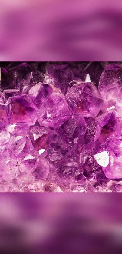 Purple crystalline structure wallpaper for mobile.