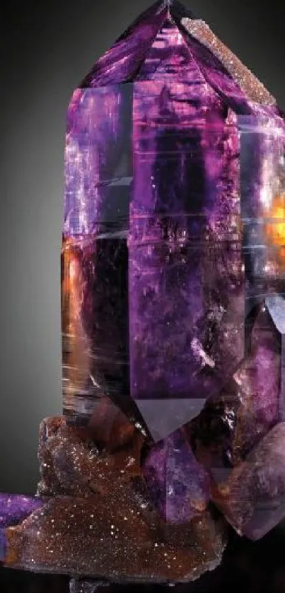 Purple crystal gemstone wallpaper for mobile phone.