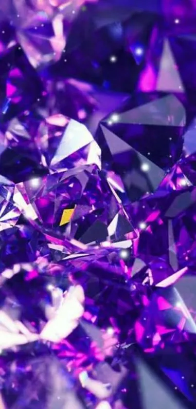 Purple crystal wallpaper with vibrant gemstone texture.