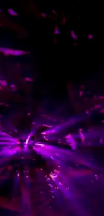 Vibrant purple abstract art wallpaper with dynamic light effects.