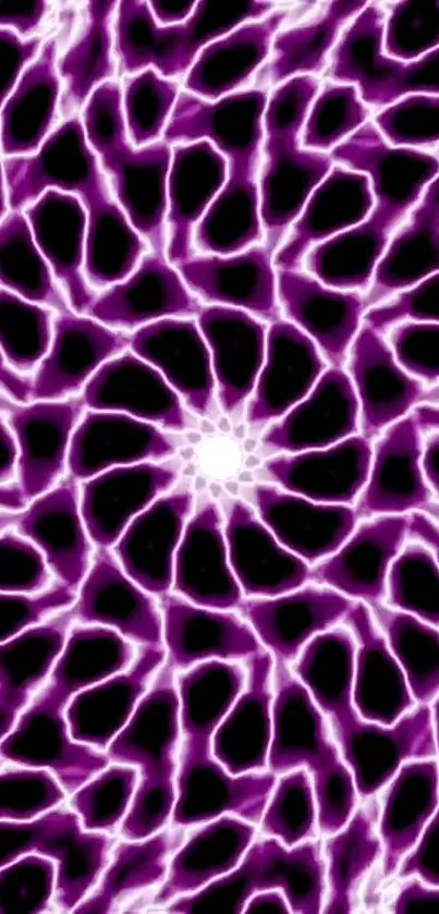 Vibrant purple electric pattern mobile wallpaper.