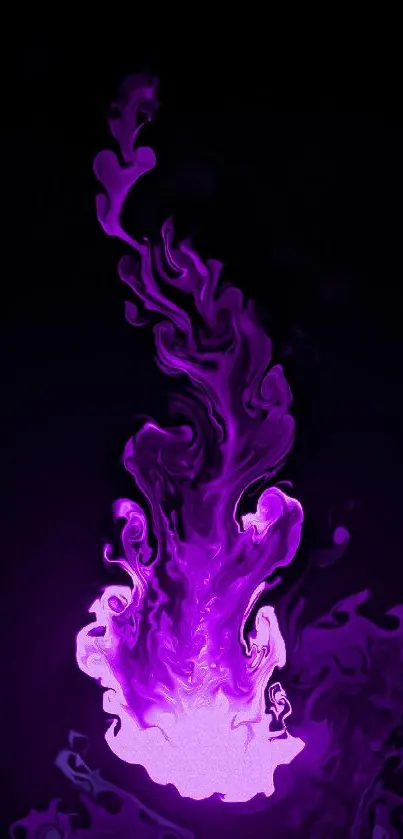 Abstract purple flame design wallpaper for mobile devices.