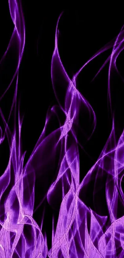 Vivid purple flames on a black background, dynamic design.