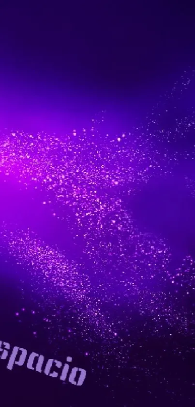 Vibrant purple galaxy wallpaper with sparkling star dust.