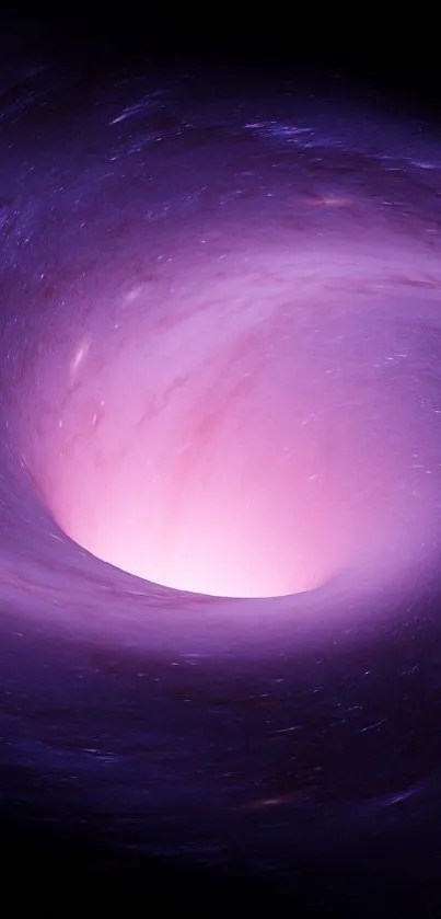 Purple galaxy vortex wallpaper with cosmic swirl.