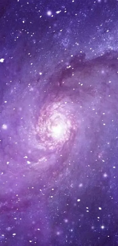 Purple galaxy wallpaper with starry space design.