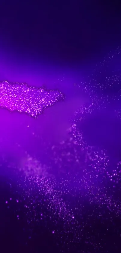 Vibrant purple galaxy wallpaper with cosmic dust and stars.