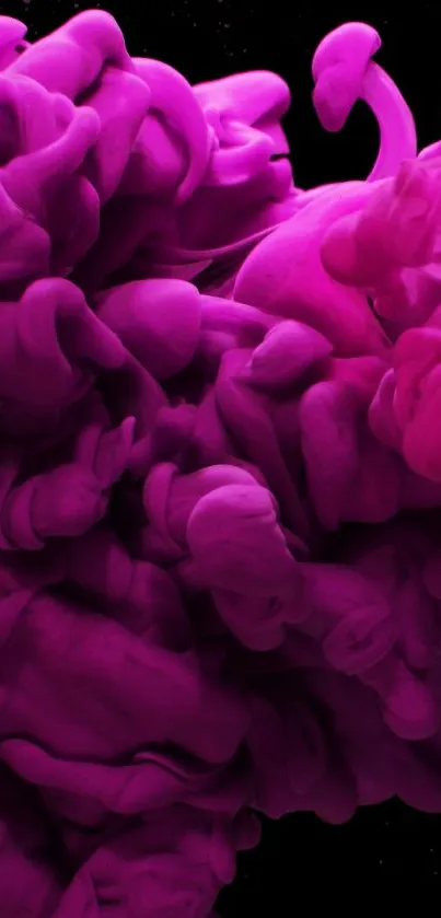 Vibrant purple ink swirling wallpaper.