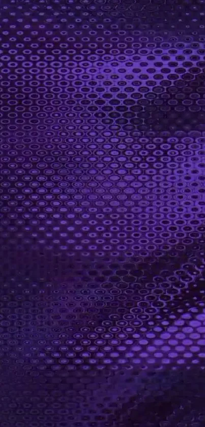 Vibrant purple textured phone wallpaper with hexagonal pattern.