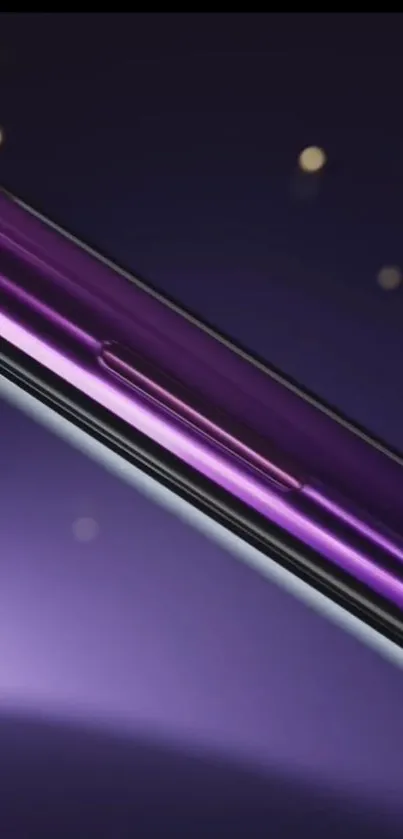 Vivid purple phone wallpaper with metallic accents.