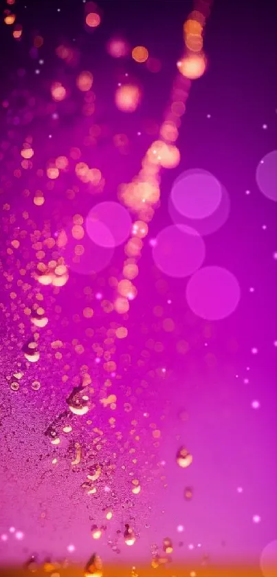 Vibrant purple rain wallpaper with droplets.