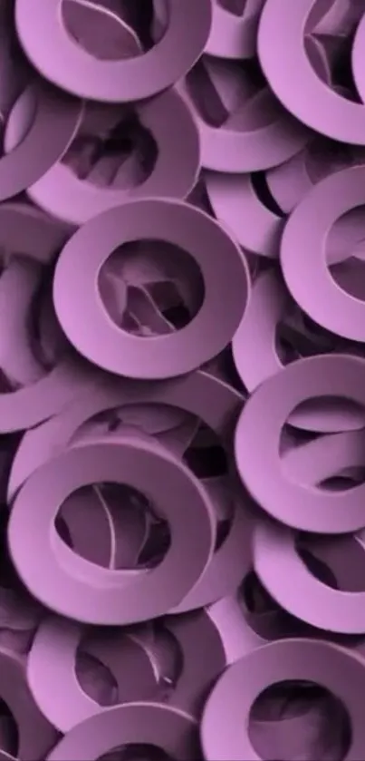 Abstract wallpaper with purple rings pattern.