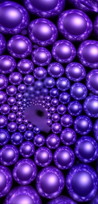 Intricate purple sphere abstract wallpaper.