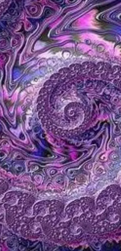 Intricate purple spiral pattern wallpaper.