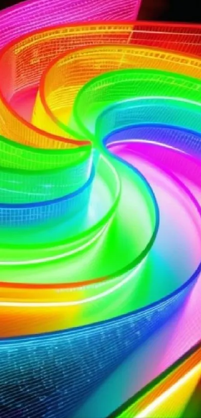 Colorful rainbow swirl wallpaper design