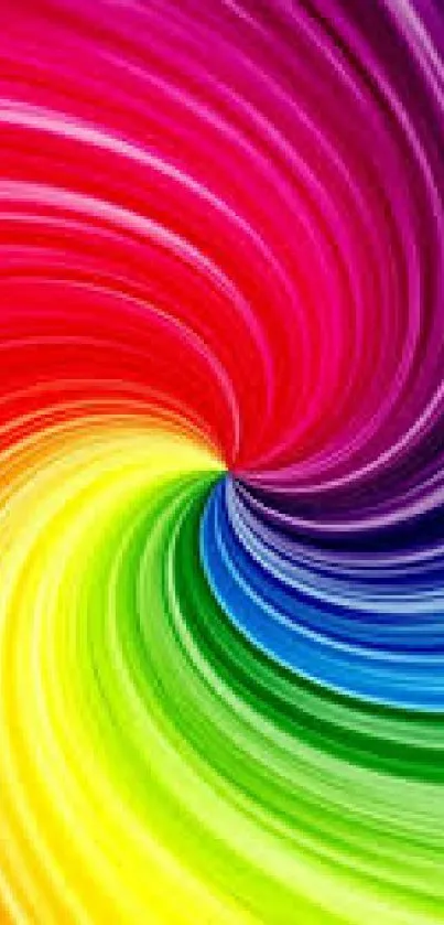 Colorful rainbow swirl wallpaper with dynamic, vibrant patterns.