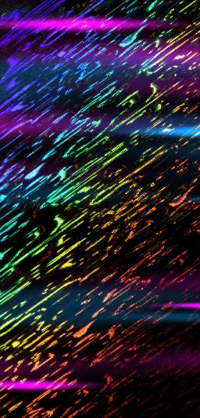 Vibrant rainbow texture with abstract design.