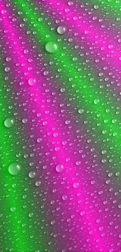 Colorful waterdrop pattern in pink and green hues.