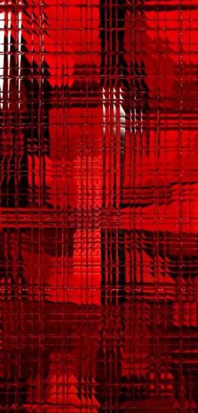 Red abstract grid pattern wallpaper for mobile phones.