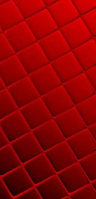 Vibrant red abstract wallpaper with textured squares design.