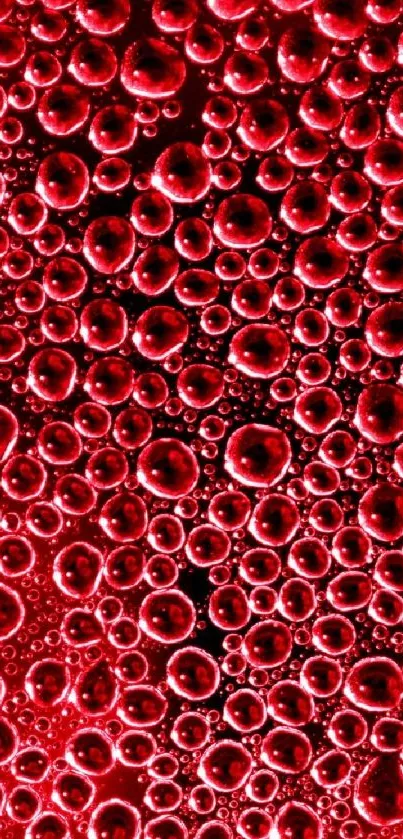 Red bubble texture mobile wallpaper with vibrant abstract design.