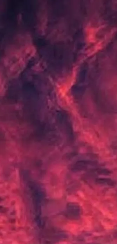 Red clouds on a purple sky mobile wallpaper.