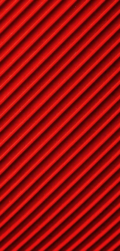 Vibrant red diagonal striped mobile wallpaper with sleek lines.