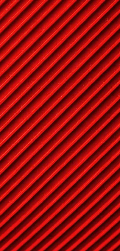 Bold red diagonal striped wallpaper for smartphones.