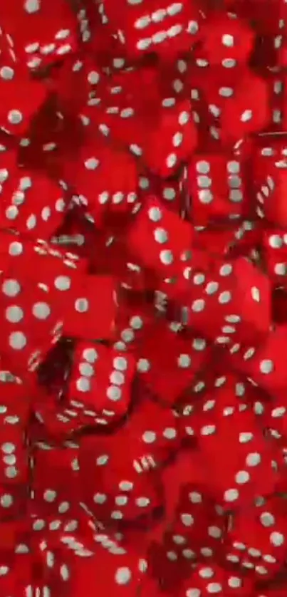 Mobile wallpaper featuring vibrant red dice pattern.