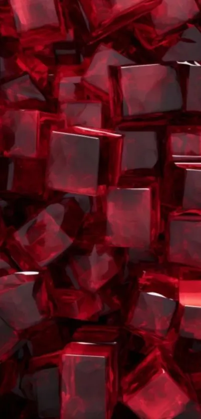 Vivid red gemstone pattern wallpaper.