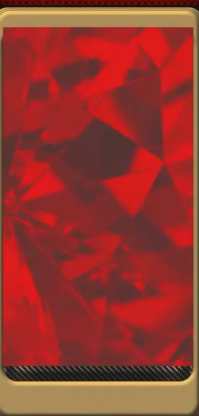 Red geometric pattern mobile wallpaper with bold and vibrant design.