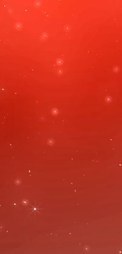 Mobile wallpaper with vibrant red sparkles and glowing orbs.