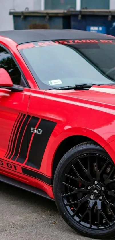 Vibrant red sports car with sleek design.