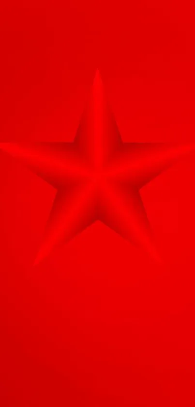 Vibrant red star on bold red background.