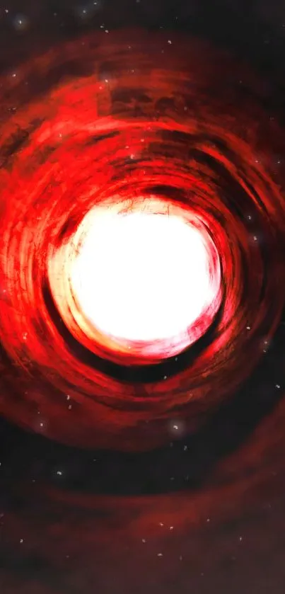 Red vortex wallpaper with white center.